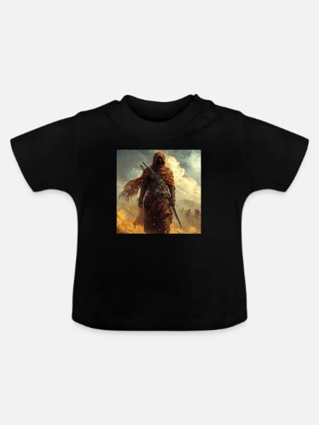 Indisch - Baby Bio-T-Shirt mit Rundhals - Schwarz
