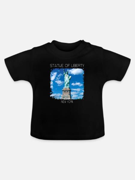 Freiheitsstatue - Baby Bio-T-Shirt mit Rundhals - Schwarz