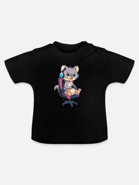 Wiesel - Baby Bio-T-Shirt mit Rundhals - Schwarz