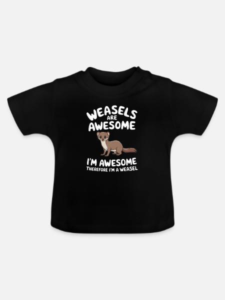 Wiesel - Baby Bio-T-Shirt mit Rundhals - Schwarz