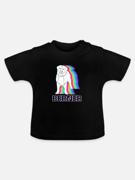 Berner Sennenhund - Baby Bio-T-Shirt mit Rundhals - Schwarz