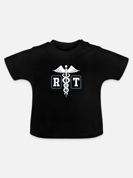 Atmung Atmen Sauerstoff - Baby Bio-T-Shirt mit Rundhals - Schwarz