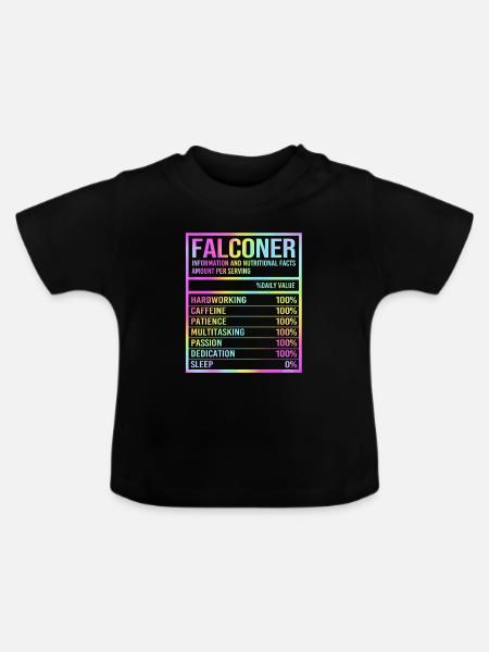 Falke Falknerei Chirp - Baby Bio-T-Shirt mit Rundhals - Schwarz