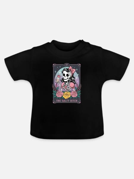 Tarotkarte - Baby Bio-T-Shirt mit Rundhals - Schwarz