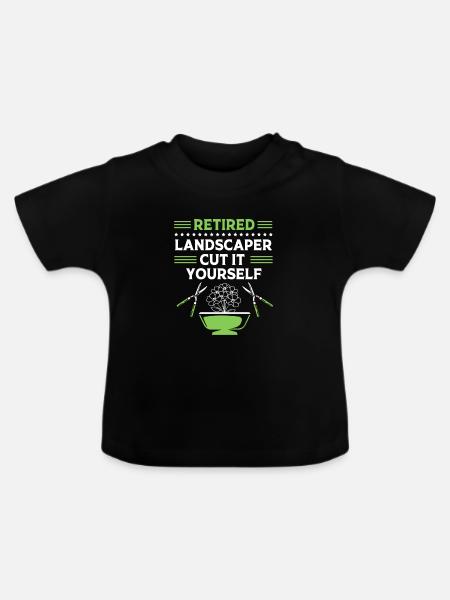 Landschaftsgärtner Gärtnerei Garten Gärtner - Baby Bio-T-Shirt mit Rundhals - Schwarz