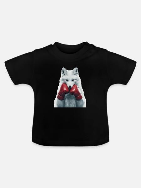 Polarfuchs - Baby Bio-T-Shirt mit Rundhals - Schwarz