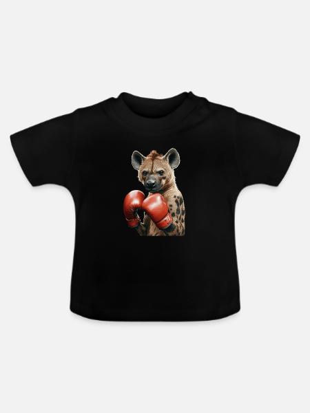 Hyäne - Baby Bio-T-Shirt mit Rundhals - Schwarz