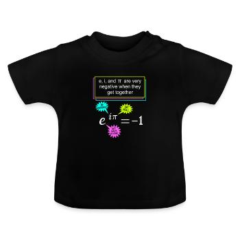 Mathematiker Mathe mathematisch Mathematik - Baby Bio-T-Shirt mit Rundhals - Schwarz - Vorne