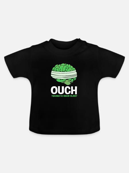 Schädel-Hirn-Trauma Schädelhirntrauma Autounfall - Baby Bio-T-Shirt mit Rundhals - Schwarz
