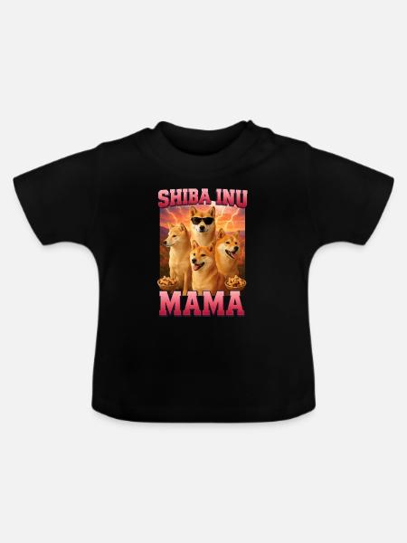 Shiba Inu - Baby Bio-T-Shirt mit Rundhals - Schwarz