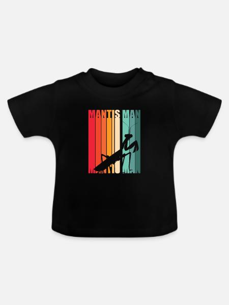 Mantis Gottesanbeter Gottesanbeterin - Baby Bio-T-Shirt mit Rundhals - Schwarz