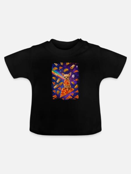 Chihuahua - Baby Bio-T-Shirt mit Rundhals - Schwarz