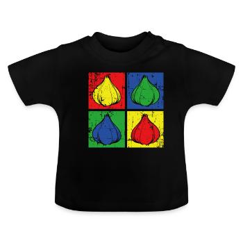 Ail Cuisson - T-shirt bio col rond Bébé - noir - Devant