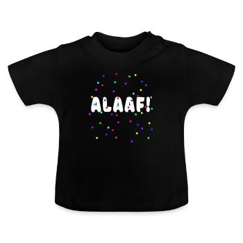 ALAAF Kostüm Karneval - Baby Bio-T-Shirt mit Rundhals - Schwarz - Vorne