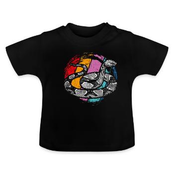 Serpent de reptile - T-shirt bio col rond Bébé - noir - Devant