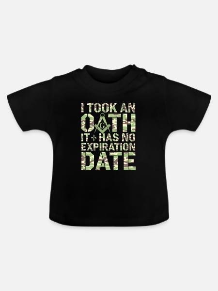 Mason Masonic Camo Freemason - Baby Bio-T-Shirt mit Rundhals - Schwarz