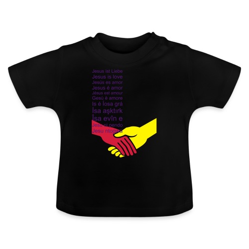 Jesus ist Liebe (1/2) - Baby Bio-T-Shirt mit Rundhals
