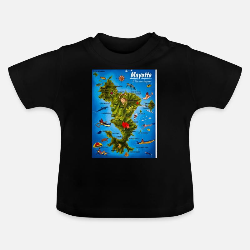 mayotte styl's - T-shirt bio col rond Bébé - noir