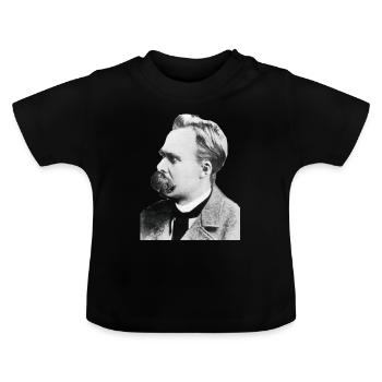 Friedrich Nietzsche - T-shirt bio col rond Bébé - noir - Devant