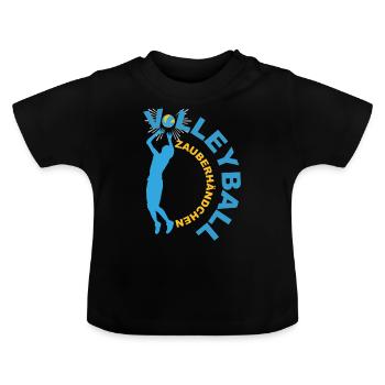 VolleyBall (ZauberHand-Edition) - Baby Organic T-Shirt with Round Neck - black - Front