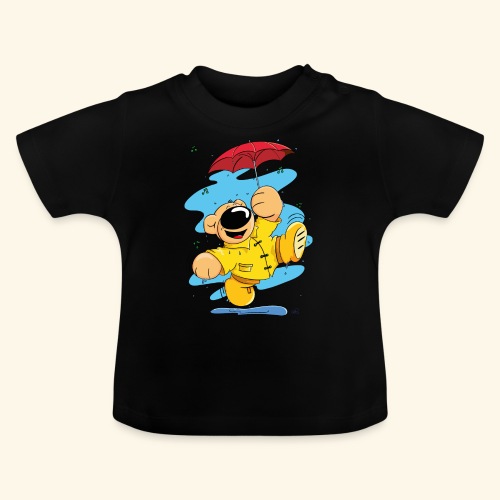 Der Bär tanzt im Regen - Baby Bio-T-Shirt mit Rundhals