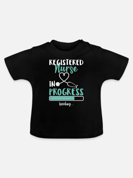 Registered Nurse In Progress Loading - Baby Bio-T-Shirt mit Rundhals - Schwarz