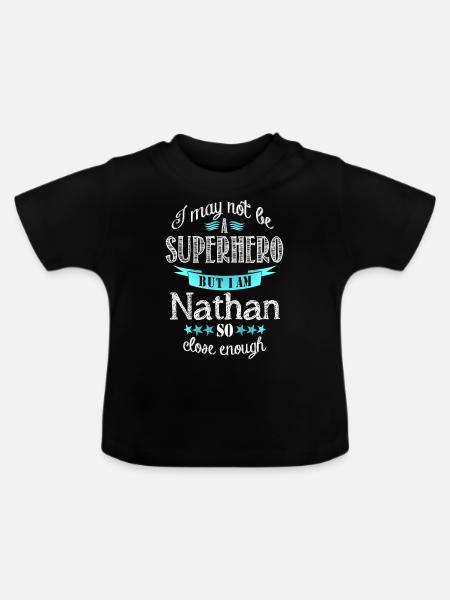 Nathan - Baby Bio-T-Shirt mit Rundhals - Schwarz