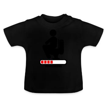 Scheiß Toilettenkot Laden der Bar - Baby Bio-T-Shirt mit Rundhals - Schwarz - Vorne