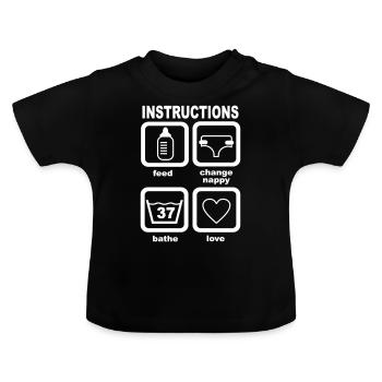 Baby - Baby Bio-T-Shirt mit Rundhals - Schwarz - Vorne