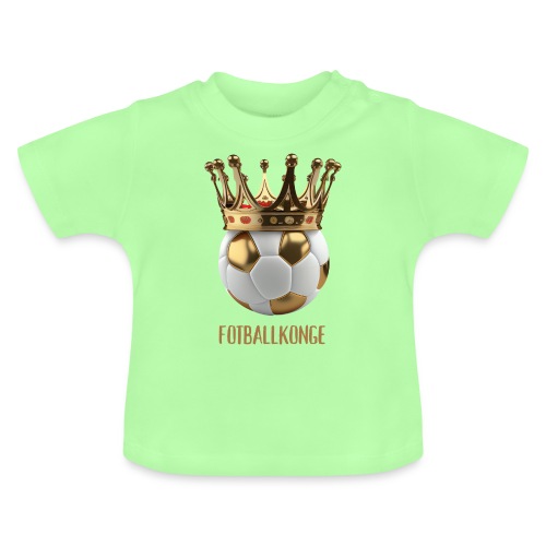 fotballkonge - Økologisk baby-T-skjorte med rund hals