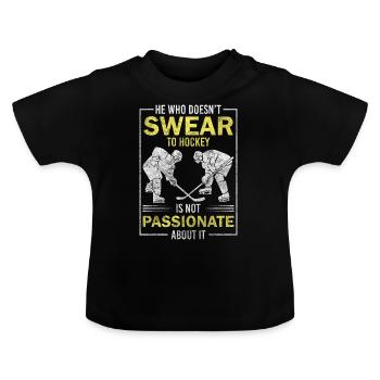 Équipe de rondelle de hockey - T-shirt bio col rond Bébé - noir - Devant