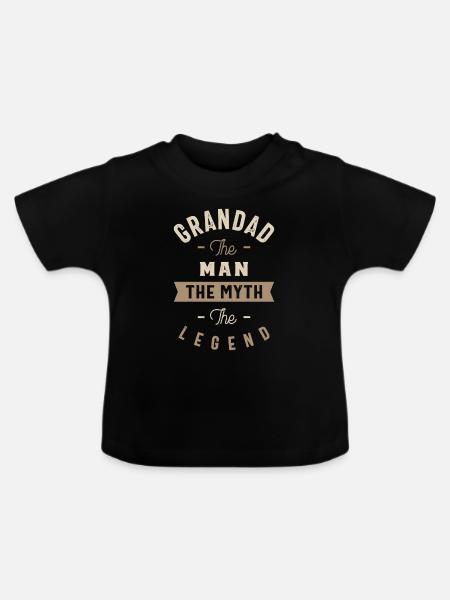 Großvater Der Mythos - Baby Bio-T-Shirt mit Rundhals - Schwarz