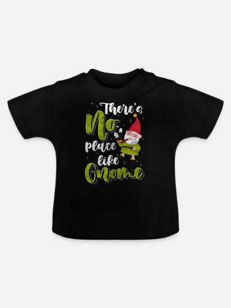 Wichtel Figur Weihnachten - Baby Bio-T-Shirt mit Rundhals - Schwarz