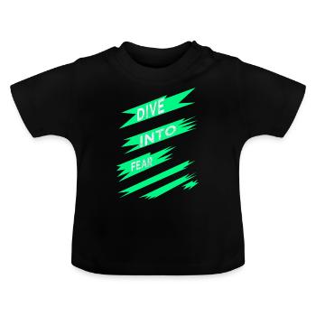 extreme sports cultivating courage quote - Baby Bio-T-Shirt mit Rundhals - Schwarz - Vorne