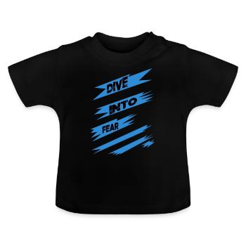 boldness quote geek resilient courage facing fears - Baby Bio-T-Shirt mit Rundhals - Schwarz - Vorne