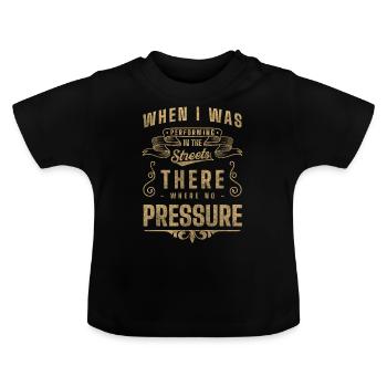 Street Musician Concert - Baby Organic T-Shirt with Round Neck - black - Front