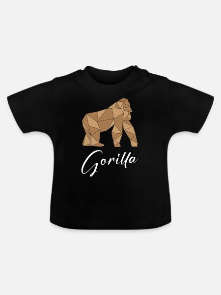 Gorilla - Baby Bio-T-Shirt mit Rundhals - Schwarz