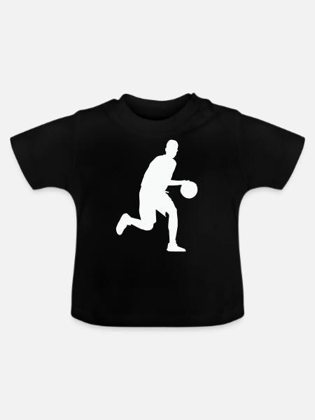 basketball - Baby Bio-T-Shirt mit Rundhals - Schwarz