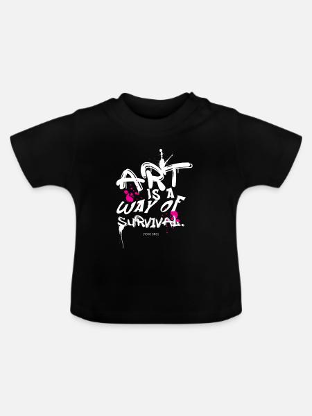 Art survival - Baby Bio-T-Shirt mit Rundhals - Schwarz