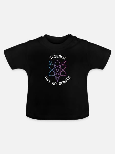 Wissenschaft hat kein Geschlecht - Baby Bio-T-Shirt mit Rundhals - Schwarz