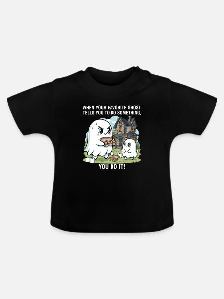Mein Lieblingsgeist - Baby Bio-T-Shirt mit Rundhals - Schwarz