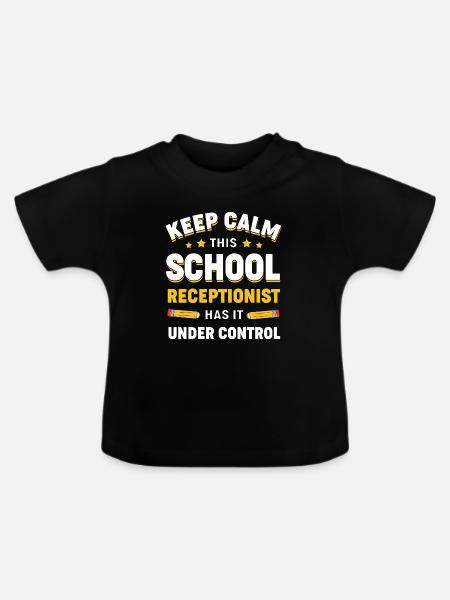 Rezeptionistin Schule Rezeptionist - Baby Bio-T-Shirt mit Rundhals - Schwarz