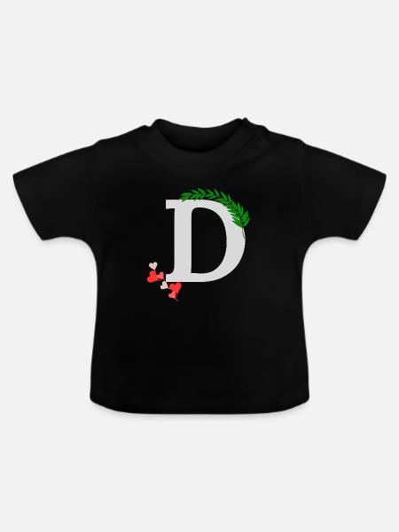 D - Baby Bio-T-Shirt mit Rundhals - Schwarz