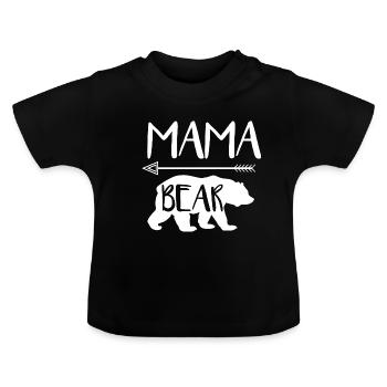 Mama Bear - Baby Bio-T-Shirt mit Rundhals - Schwarz - Vorne