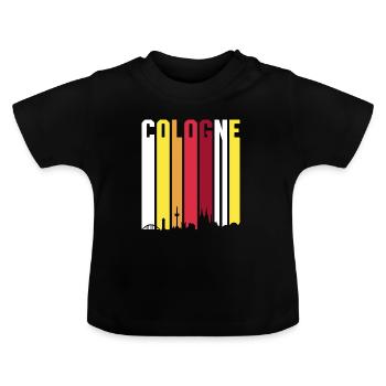 Retro Cologne Cologne Skyline cadeau - T-shirt bio col rond Bébé - noir - Devant