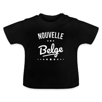 Nouvelle Belge - Idée cadeau bébé - T-shirt bio col rond Bébé - noir - Devant