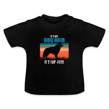 Belgian Tervuren - Baby Bio-T-Shirt mit Rundhals - Schwarz - Vorne