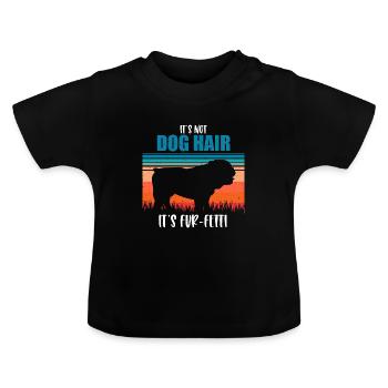 Bouledogue - T-shirt bio col rond Bébé - noir - Devant
