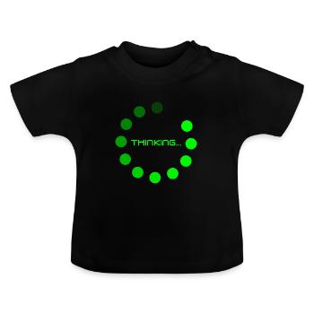 Les balises de charge Thinking Indicateur de charge - T-shirt bio col rond Bébé - noir - Devant