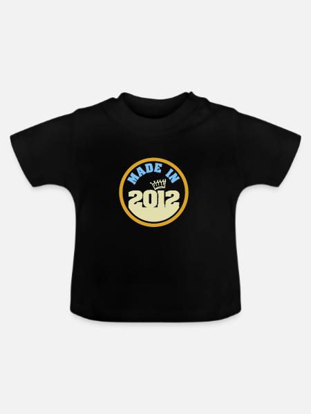 Made in 2012 - Baby Bio-T-Shirt mit Rundhals - Schwarz